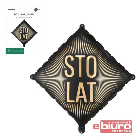 BALON FOLIOWY "STO LAT" 46X46CM PARTYDECO