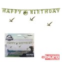 BANER HAPPY BIRTHDAY JURASSIC WORLD 45X165CM