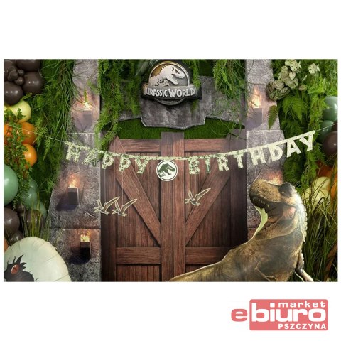 BANER HAPPY BIRTHDAY JURASSIC WORLD 45X165CM