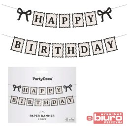 BANER HAPPY BIRTHDAY KOKARTKI 100CM PARTYDECO
