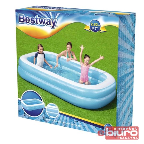 BASEN DMUCHANY NIEBIESKI 269X175X51CM 54006 BESTWA