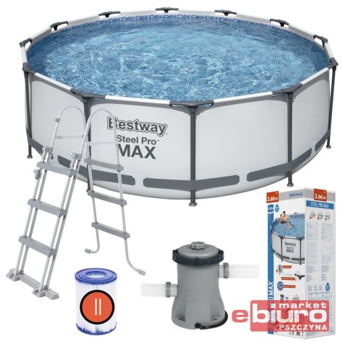 BASEN ZE STELAŻEM 366X100CM 56418 BESTWAY