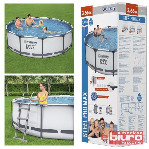 BASEN ZE STELAŻEM 366X100CM 56418 BESTWAY