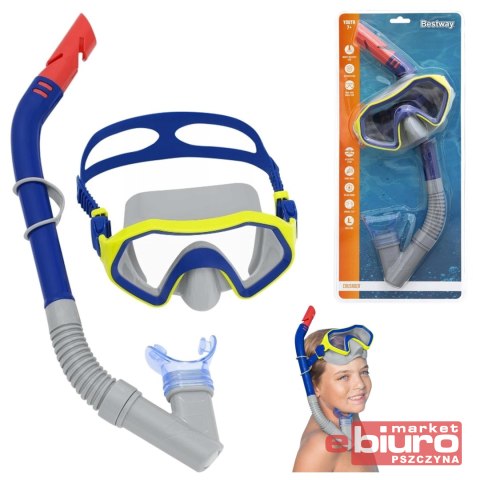 MASKA DO PŁYWANIA Z RURKĄ ŻÓŁTO-NIEB 24025 BESTWAY