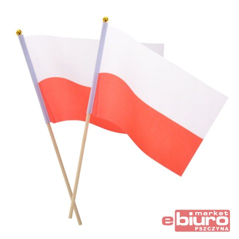 FLAGA POLSKI CHORĄGIEWKA 2SZT FL2 14x21CM BREWIS