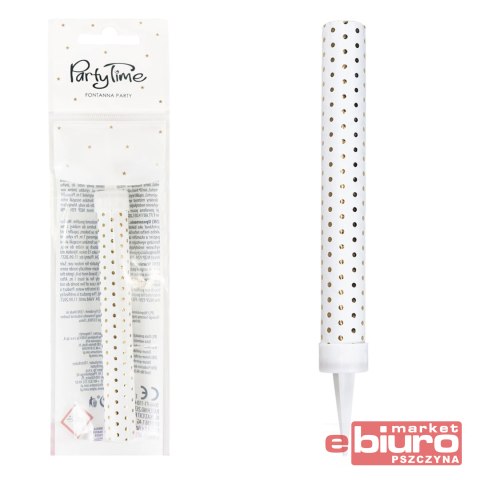 FONTANNA PARTY 12 CM ZŁOTE KROPKI ARPEX