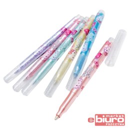 HELLO KITTY FLAMASTRY BROKATOWE 6 KOL PASTEL PINK1