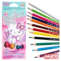 HELLO KITTY KREDKI OŁÓWKOWE TRÓJKĄTNE 12KOL PINK 1