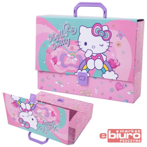 HELLO KITTY TECZKA PRZ TEK A4 Z RĄCZ 9CM WZ1 PINK1