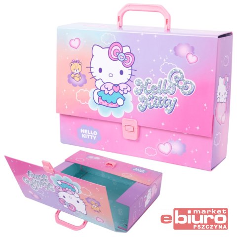 HELLO KITTY TECZKA PRZ TEK A4 Z RĄCZ 9CM WZ3 PINK1