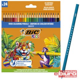 KREDKI DREWNIANE ECO SMOOTH 24 KOL. BIC