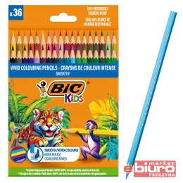 KREDKI DREWNIANE ECO SMOOTH 36 KOL. BIC