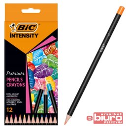 KREDKI OŁÓWKOWE INTESITY PREMIUM 12 KOLORÓW BIC