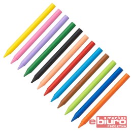 KREDKI ŚWIECOWE PLASTIDECOR 12 KOLORÓW BIC