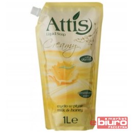 MYDŁO W PŁYNIE MILK & HONEY 1L ZAPAS ATTIS
