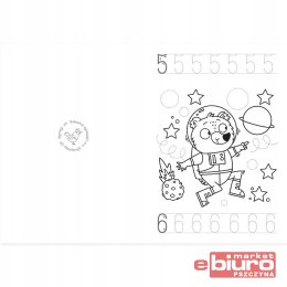 KOLOROWANKA EDUKACYJNA PISZĘ I KOLORUJĘ CYFERKI AKSJOMAT