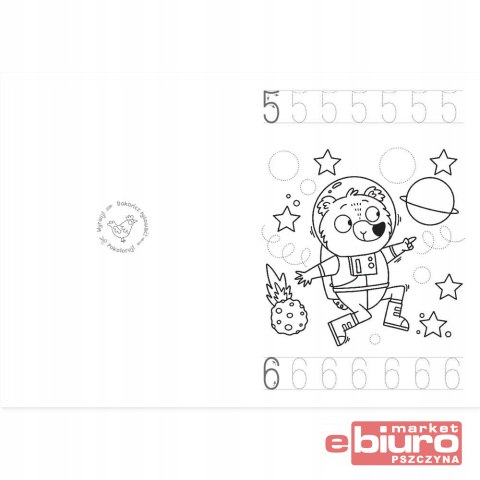 KOLOROWANKA EDUKACYJNA PISZĘ I KOLORUJĘ CYFERKI AKSJOMAT