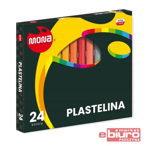 PLASTELINA 24 KOL 15G MONA