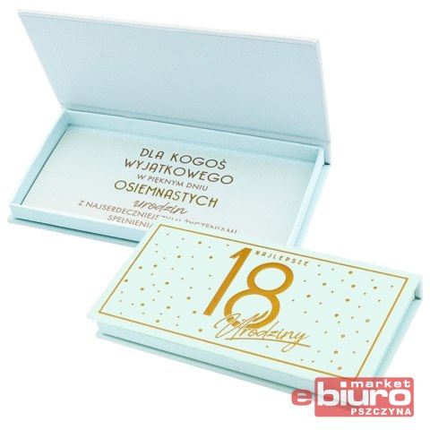 PUDEŁKO OZDOBNE NA BANKNOTY MB-013 URODZ 18 PASSIO