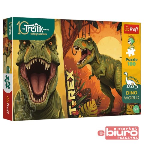 PUZZLE 100 INSPIRED BY DINO WORLD T-REX TREFLIKI