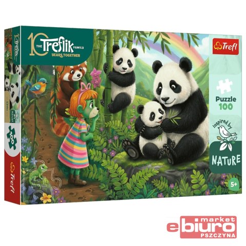PUZZLE 100 INSPIRED BY NATURE PANDY TREFLIKI TREFL