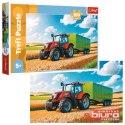 PUZZLE 100 MASZYNY ROLNICZE TRAKTOR Z PRZYCZ 16494