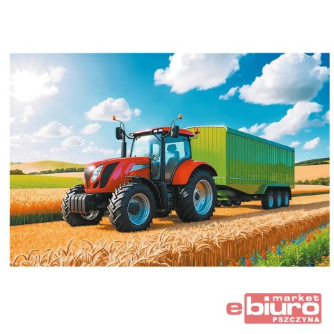 PUZZLE 100 MASZYNY ROLNICZE TRAKTOR Z PRZYCZ 16494