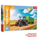 PUZZLE 100 MASZYNY ROLNICZE TRAKTOR Z PRZYCZ 16494