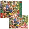 PUZZLE 1000 PREMIUM RODZINA W OGRODZIE 12144 TREF