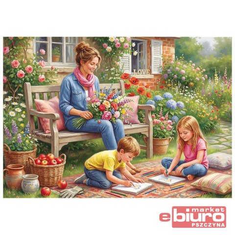 PUZZLE 1000 PREMIUM RODZINA W OGRODZIE 12144 TREF