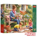 PUZZLE 1000 PREMIUM RODZINA W OGRODZIE 12144 TREF