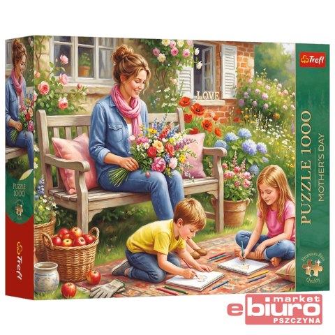 PUZZLE 1000 PREMIUM RODZINA W OGRODZIE 12144 TREF