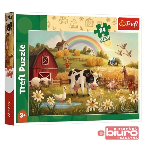PUZZLE 24 MAXI KROWA NA FARMIE 14397 TREFL