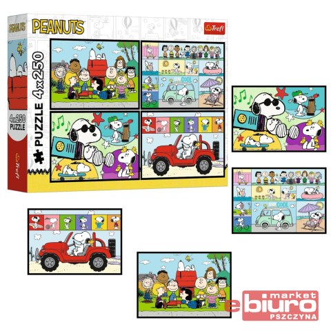 PUZZLE 4X250 FISTASZKOWE PRZYGODY 13370 TREFL