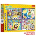 PUZZLE 4X250 SZALONY ŚWIAT SPONGE BOBA 13342 TREFL