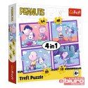 PUZZLE 4W1 ZE SNOOPYM JEST WESOŁO 34691 TREFL