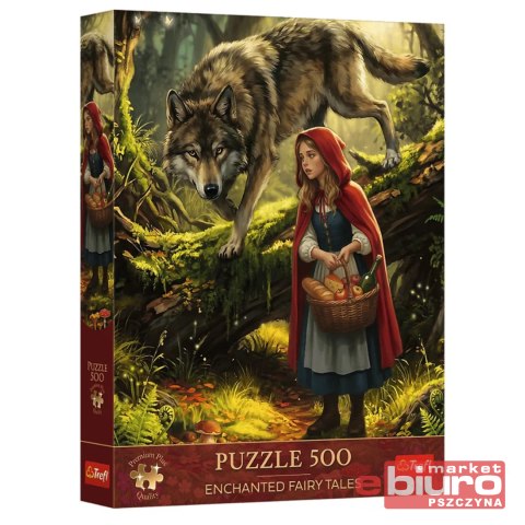 PUZZLE 500 PREMIUM CZERWONY KAPTUREK I WILK TREFL