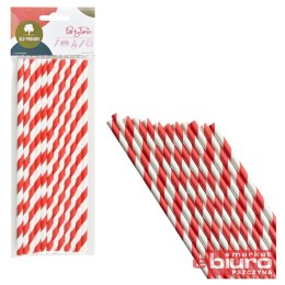 SŁOMKI PAPIEROWE PASKI CZERWONE A'12 ARPEX