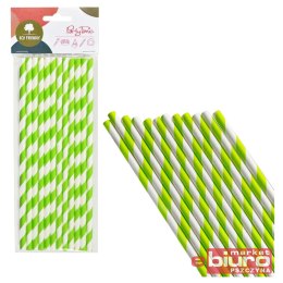 SŁOMKI PAPIEROWE PASKI LIMONKOWE A'12 ARPEX