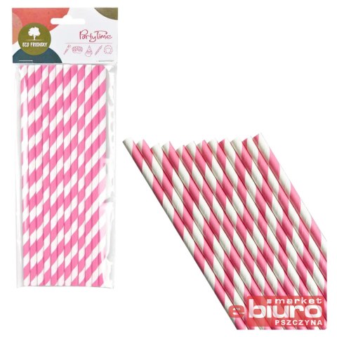 SŁOMKI PAPIEROWE PASKI RÓŻOWE A'12 ARPEX