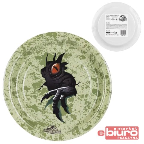 TALERZYKI JURASSIC WORLD 18CM PARTYDECO