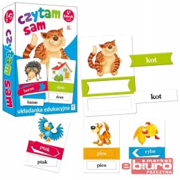 GRA EDUKACYJNA UKŁADANKA CZYTAM SAM KUKURYKU
