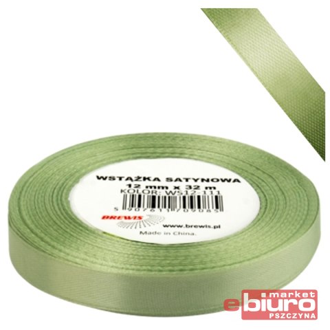 WSTĄŻKA SATYNOWA 12MM/32 KOLOR 111 MIĘTOWY PAST