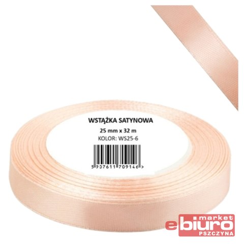WSTĄŻKA SATYNOWA 12MM/32 KOLOR 6 MORELOWY BREWIS