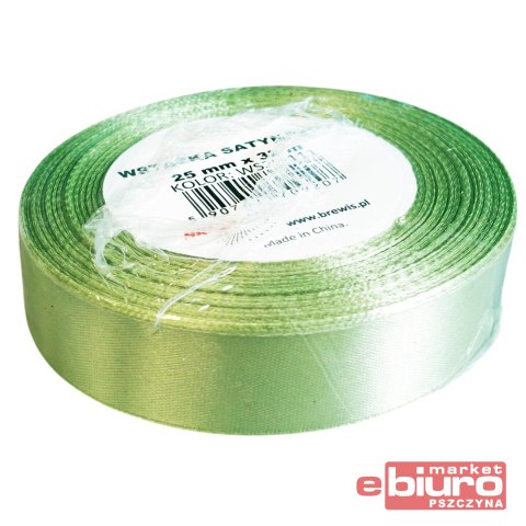 WSTĄŻKA SATYNOWA 25MM/32 KOLOR 111 MIĘTOWY PASTELO