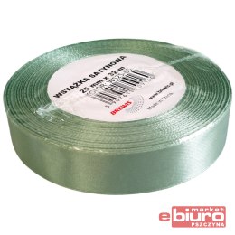 WSTĄŻKA SATYNOWA 25MM/32 KOLOR 65 SZAROZIELONY BRE