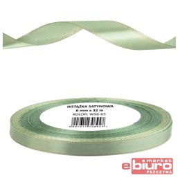 WSTĄŻKA SATYNOWA 6MM/32 KOLOR 65 SZAROZIELONY BREW