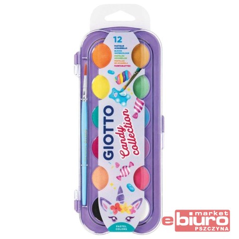 FARBY AKWARELE 12 KOLORÓW CANDY COLLECTON GIOTTO