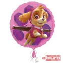 BALON FOLIOWY 18" CIR "PAW PATROL PINK SKYE & EVER
