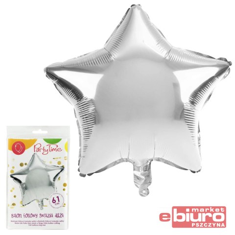 BALON FOLIOWY GWIAZDA DUZA SREBRNY ARPEX